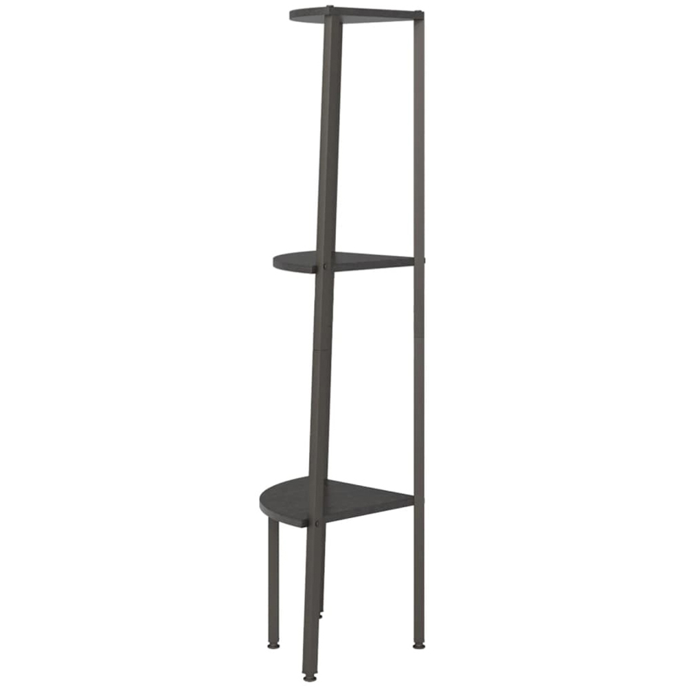 vidaXL 3-Tier Black Corner Shelf Image 4