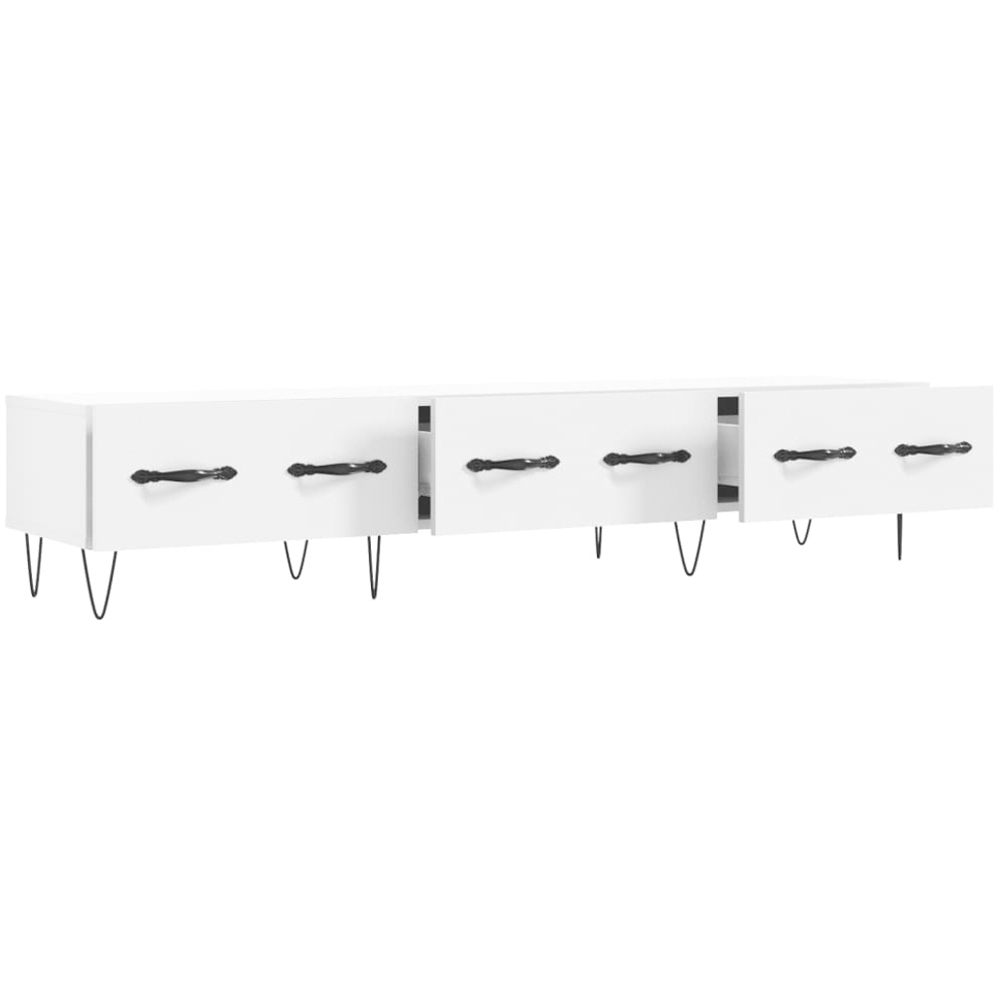 vidaXL 3 Drawer White TV Cabinet Image 6