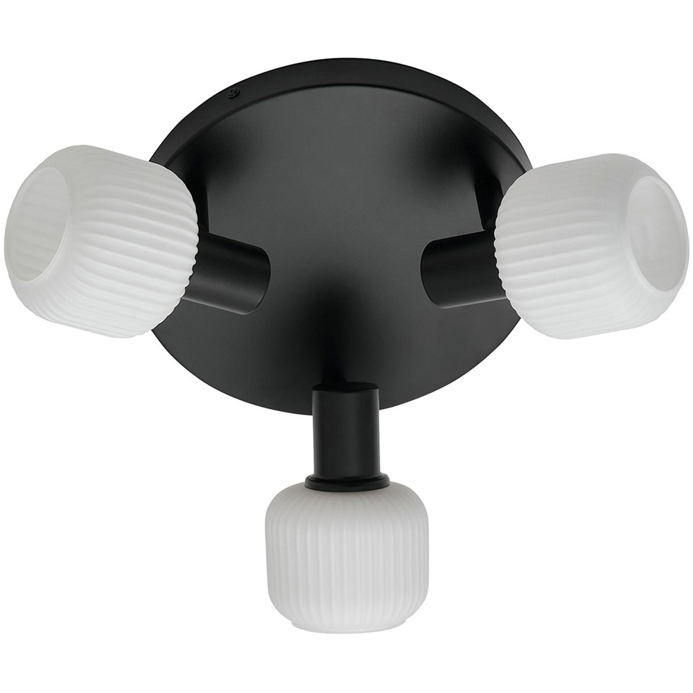 Nordlux Milford E14 3-Rondel Black Mini Ceiling Light Image 1