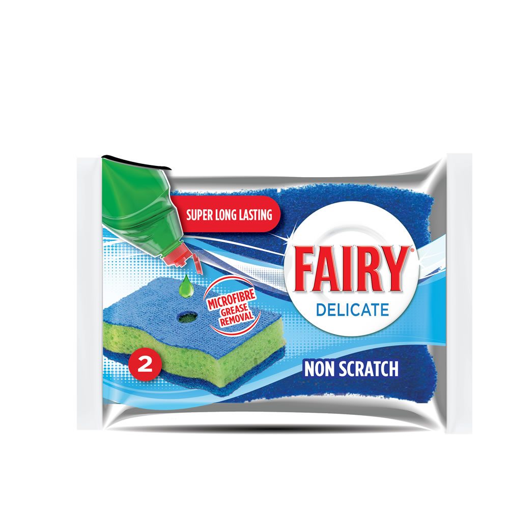 Fairy 3 in 1 Blue Cleaning Sponge Image