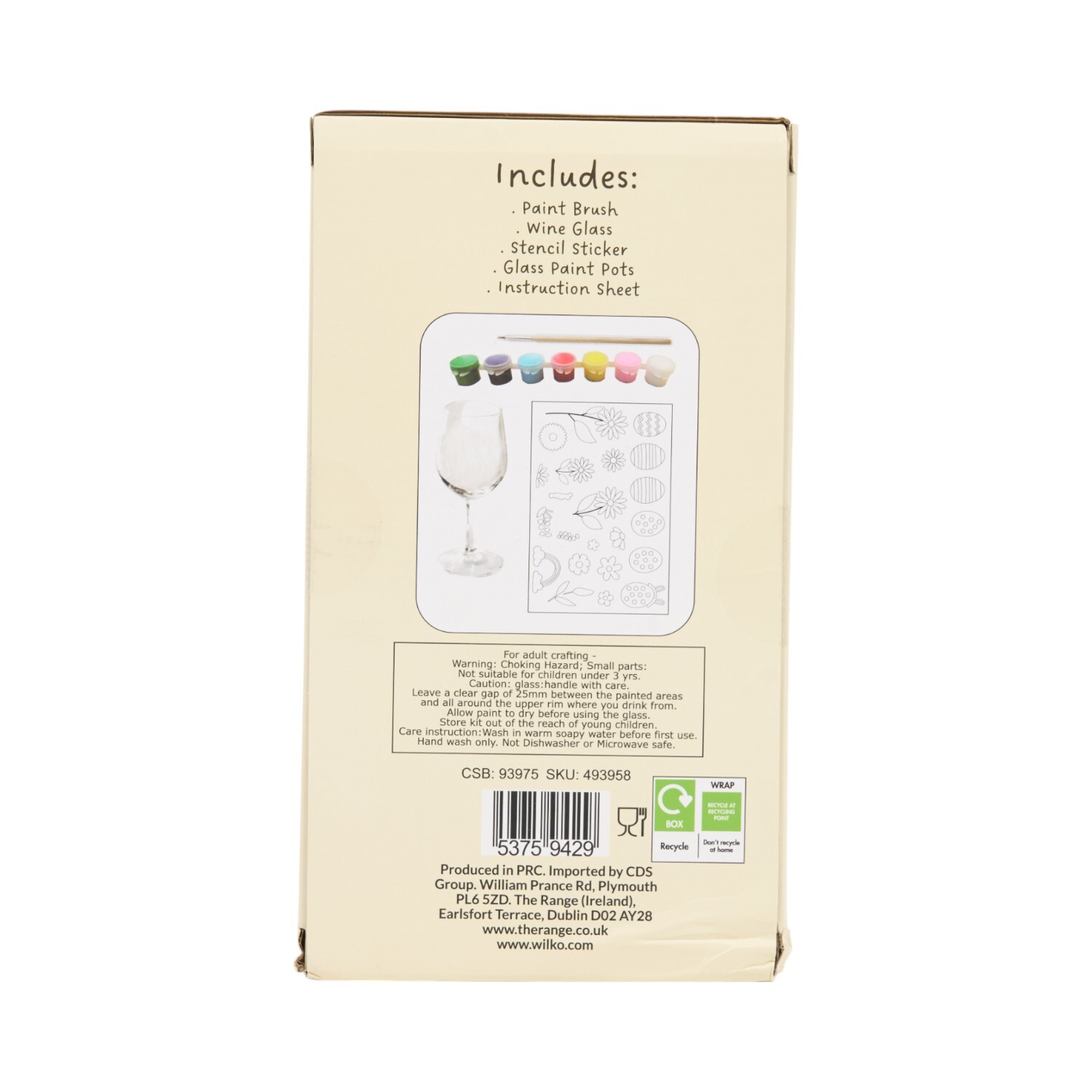 Paint Your Own Easter Wine Glass Kit Image 3