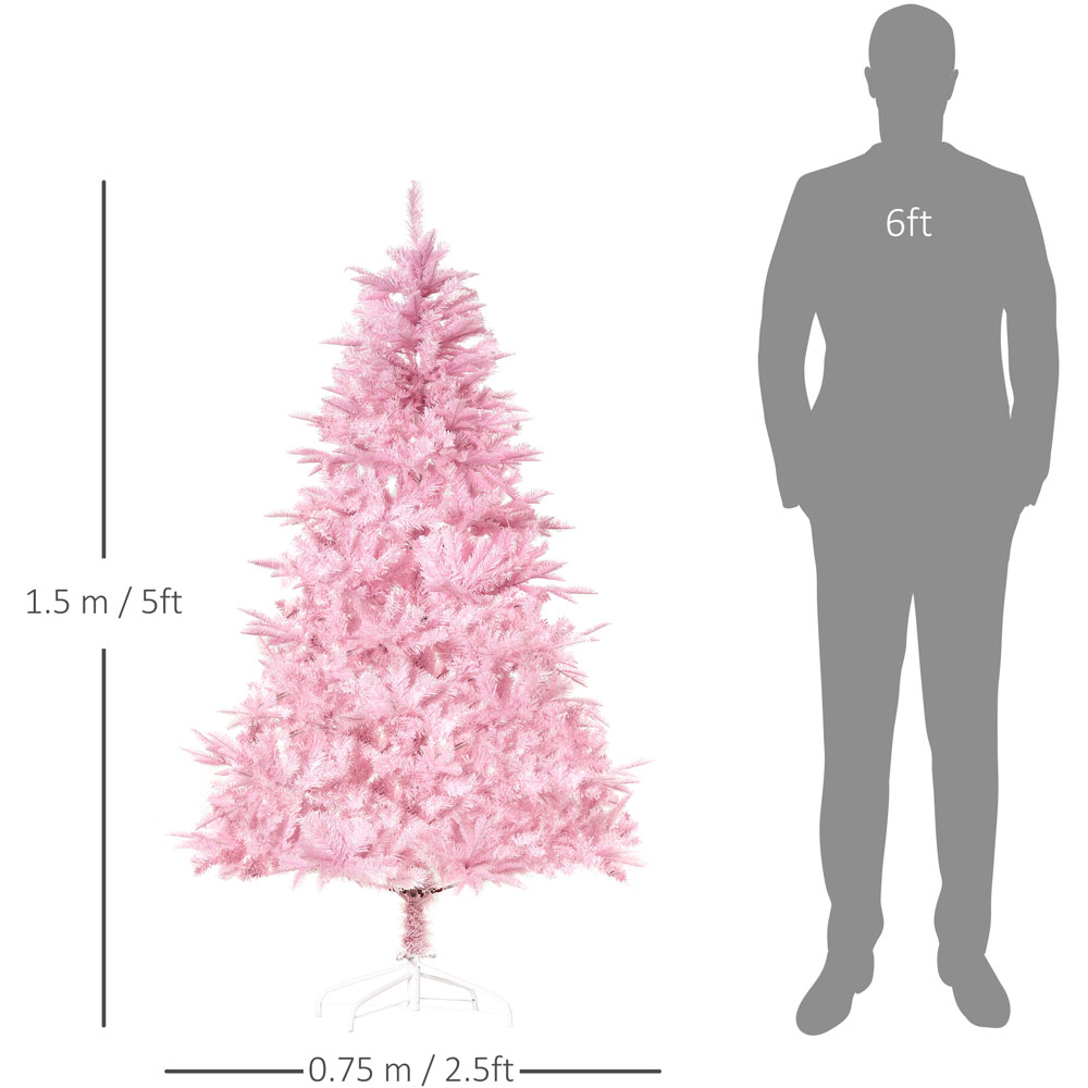 Everglow Pink Pop Up Artificial Christmas Tree 5ft Image 7