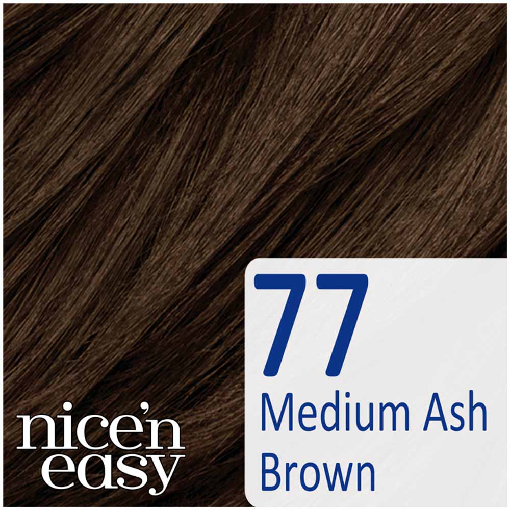 Clairol Nice'n Easy Medium Ash Brown 77 Non-Permanent Hair Dye Image 3