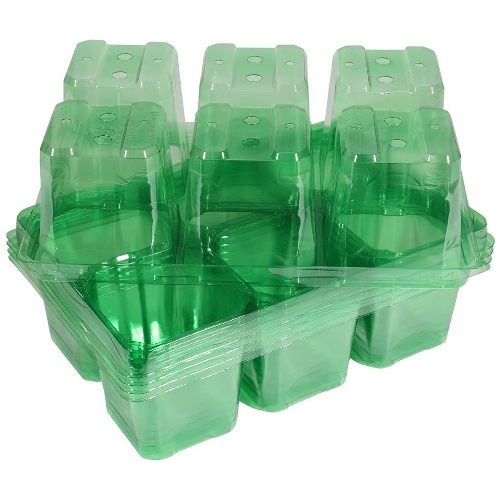 Wilko Green PET Seed Tray 6 Inserts 5 Pack Image 3
