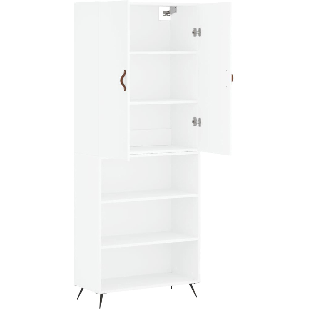 vidaXL 2 Door 3 Open Shelf High Gloss White Highboard Image 3