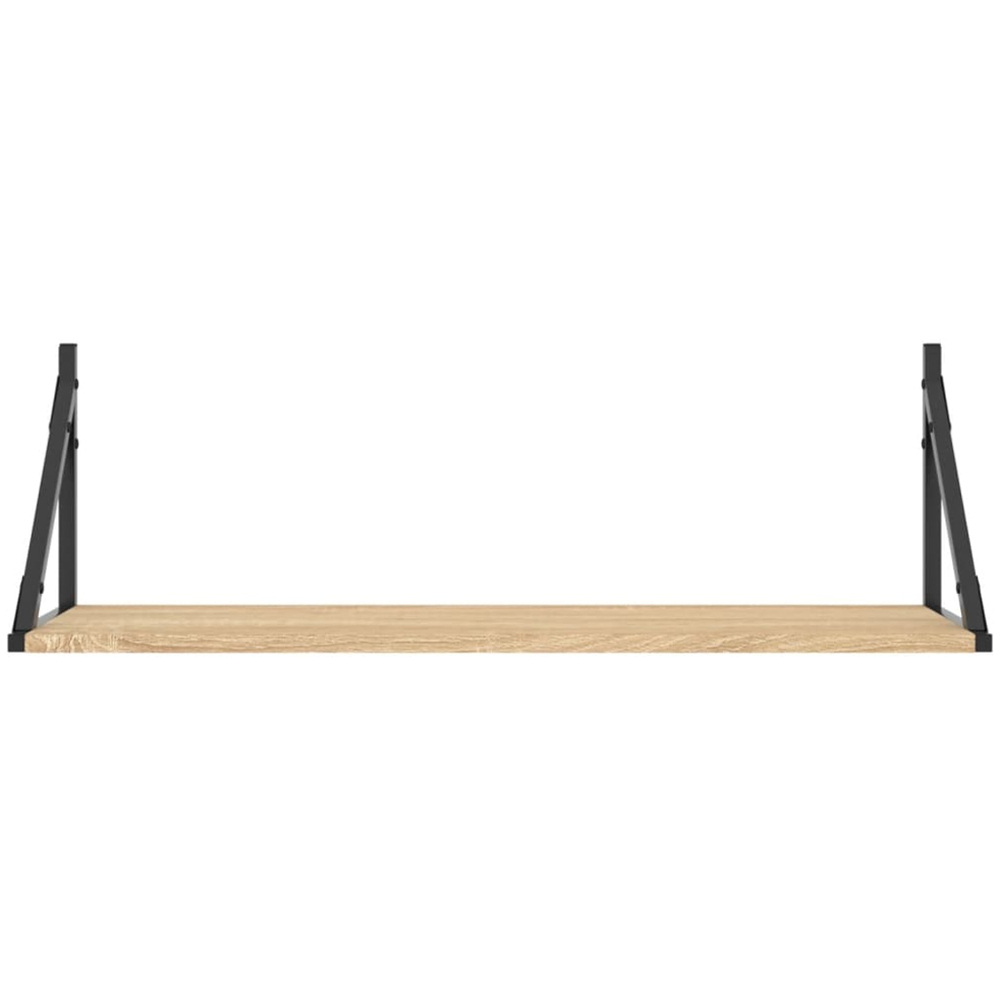 vidaXL 80 x 25 x 25.5cm Set of 2 Sonoma Oak Wall Shelf Image 4