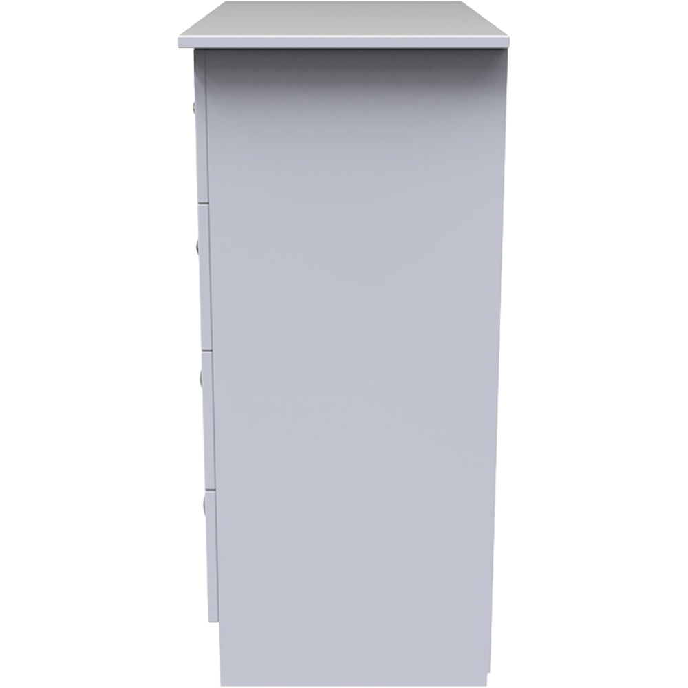 Crowndale Avon 4 Drawer White Matt Chest of Drawers Ready Assembled Image 4