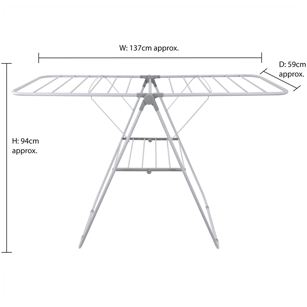 JVL White Winged Clothes Airer 13m Image 9