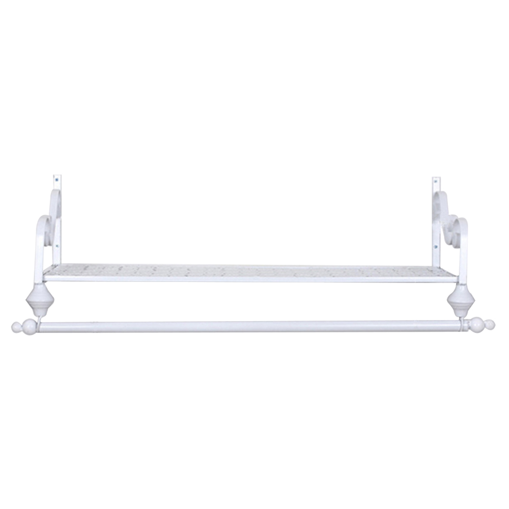 Living and Home Wall Mounted White Garment Hanging Rail 60cm Image 3