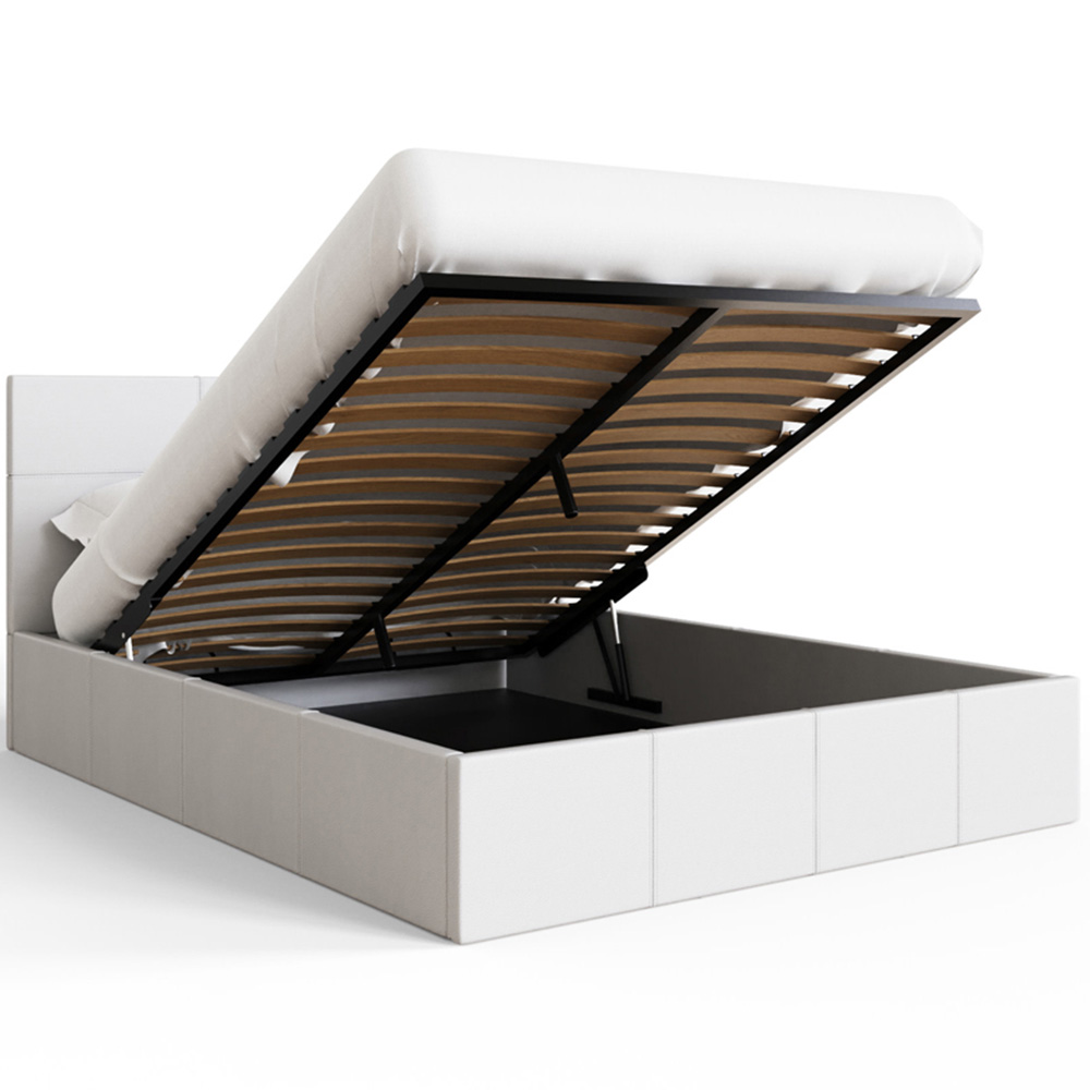 GFW Small Double White End Lift Ottoman Bed Image 3
