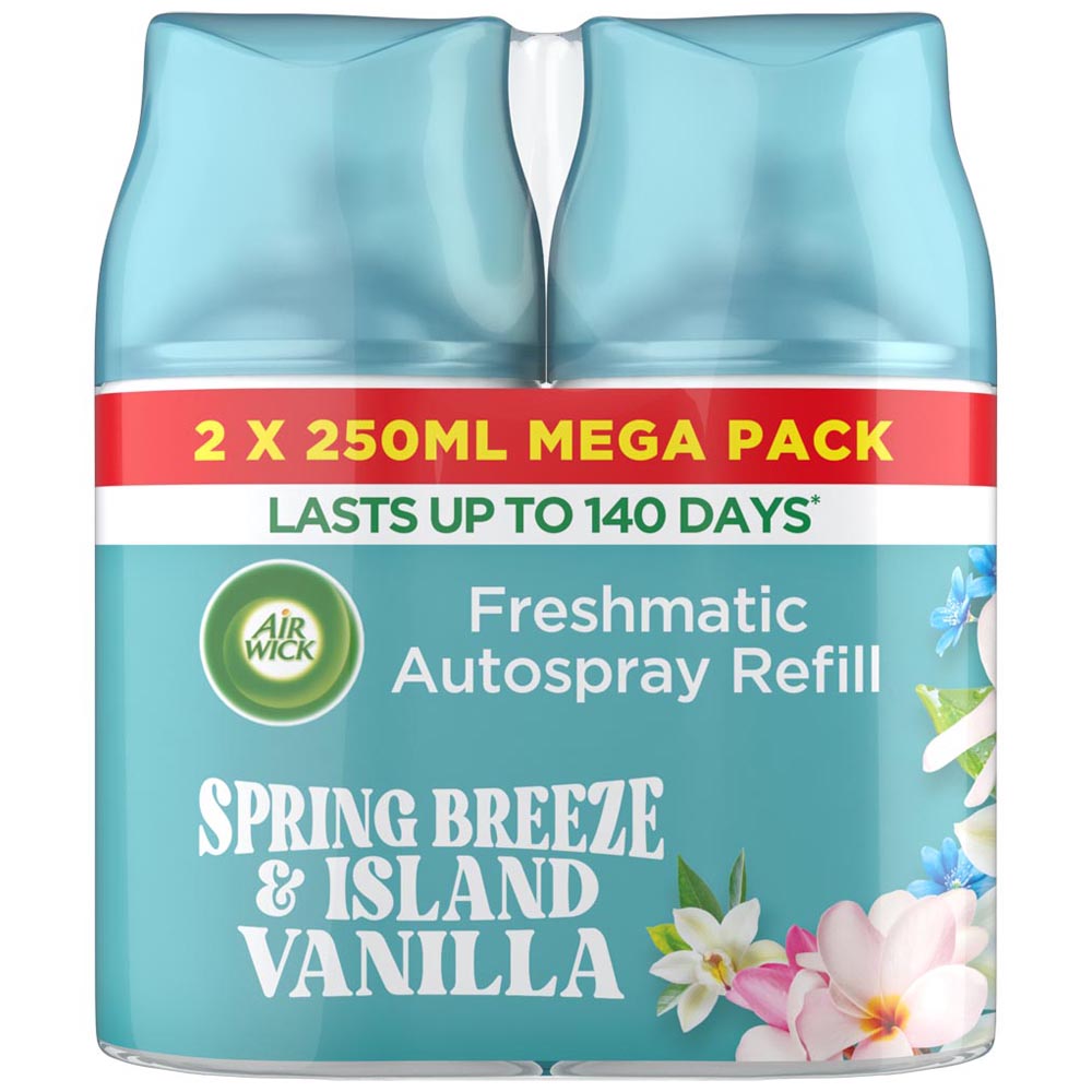 Air Wick Spring Breeze & Island Vanilla Freshmatic Twin Refill Pack 250ml Image 1