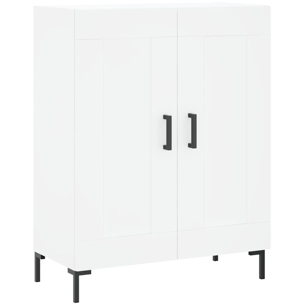 vidaXL 4 Door 6 Shelf White Highboard with Metal Legs Image 7