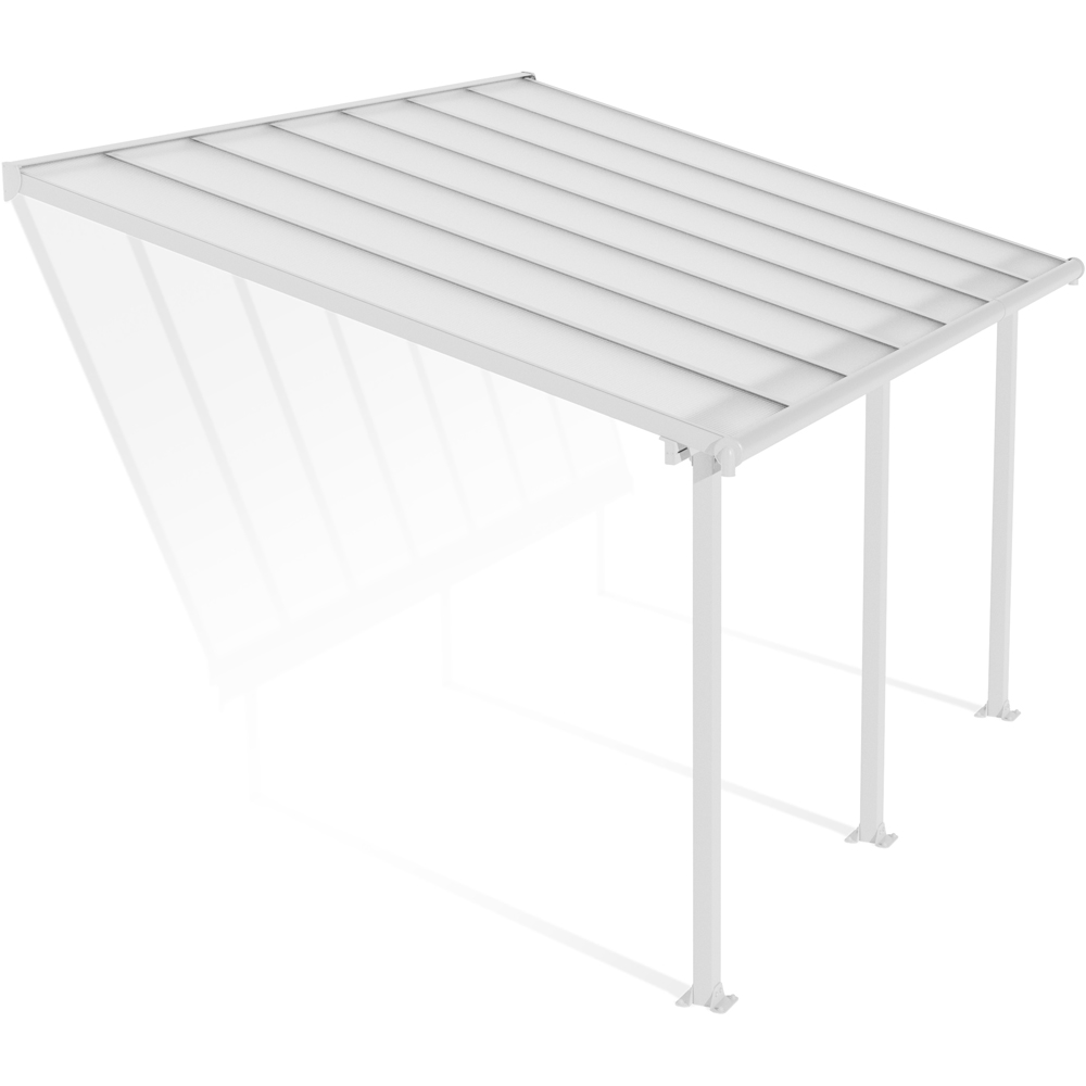 Palram Canopia Olympia White Clear 3 x 4.25m Patio Cover Image 1