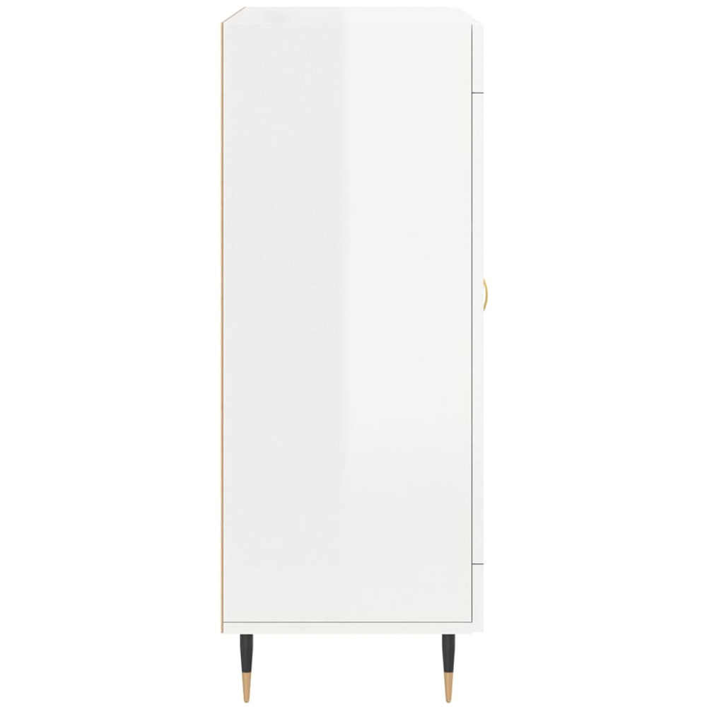 vidaXL 2 Door High Gloss White Sideboard Image 7