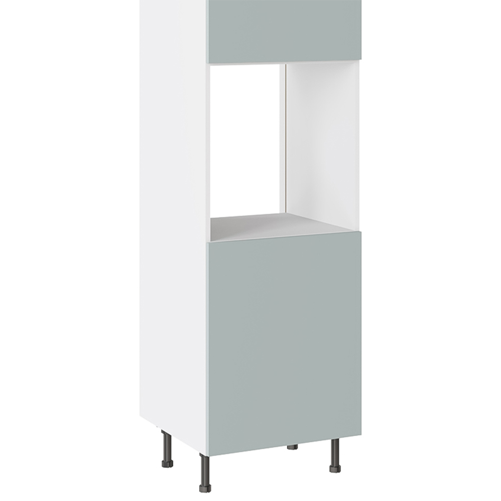 Kitchen Kit Slab Supermatt Aquamarine Single Oven Housing Cabinet Flatpack 1970 x 600mm Image 3