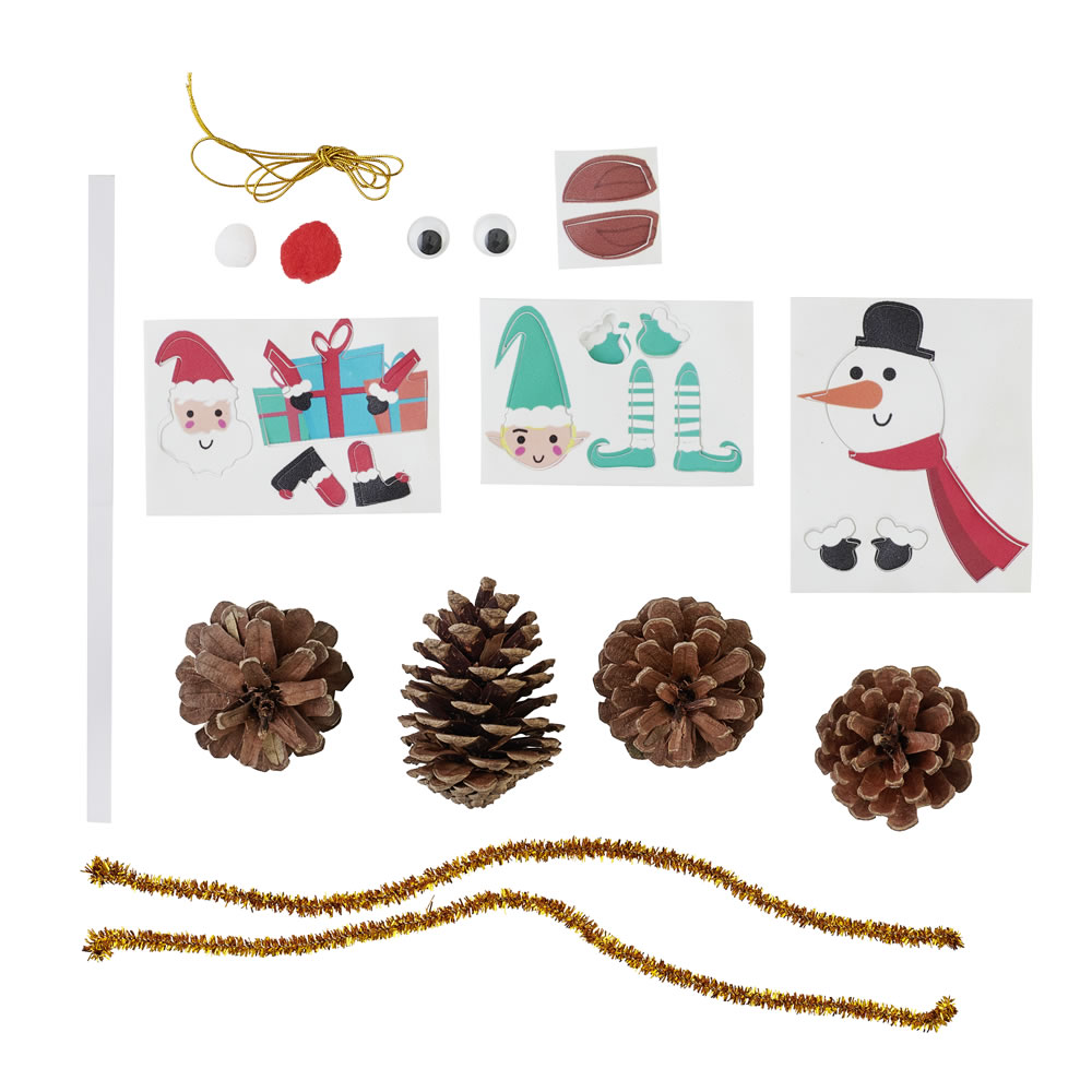 Wilko Christmas Make Your Own Pinecone Characters Image 2