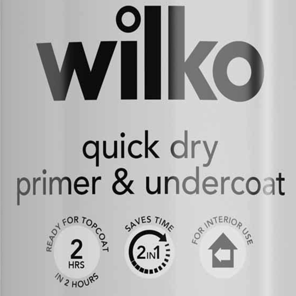 Wilko Quick Dry Wood Brick and Plaster White Primer and Undercoat 750ml Image 3