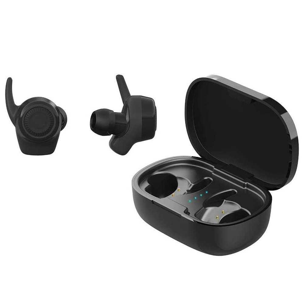 Streetz Black True Wireless Stereo Stay-in-Ear Sports Ear Buds Image 1
