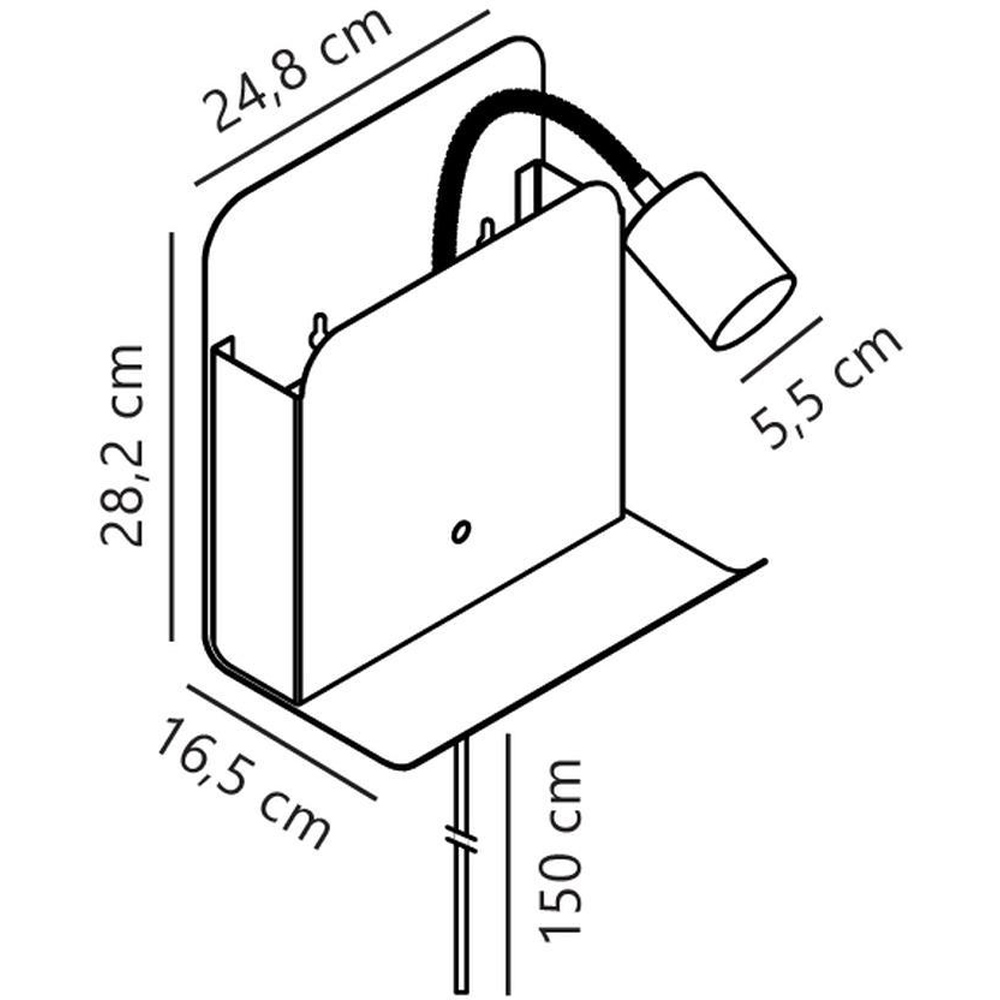 Nordlux Roomi Black Wall Light Image 7
