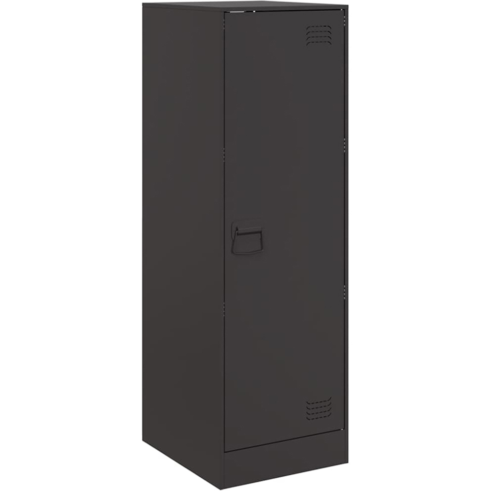 vidaXL Single Door Black Steel Sideboard Image 2