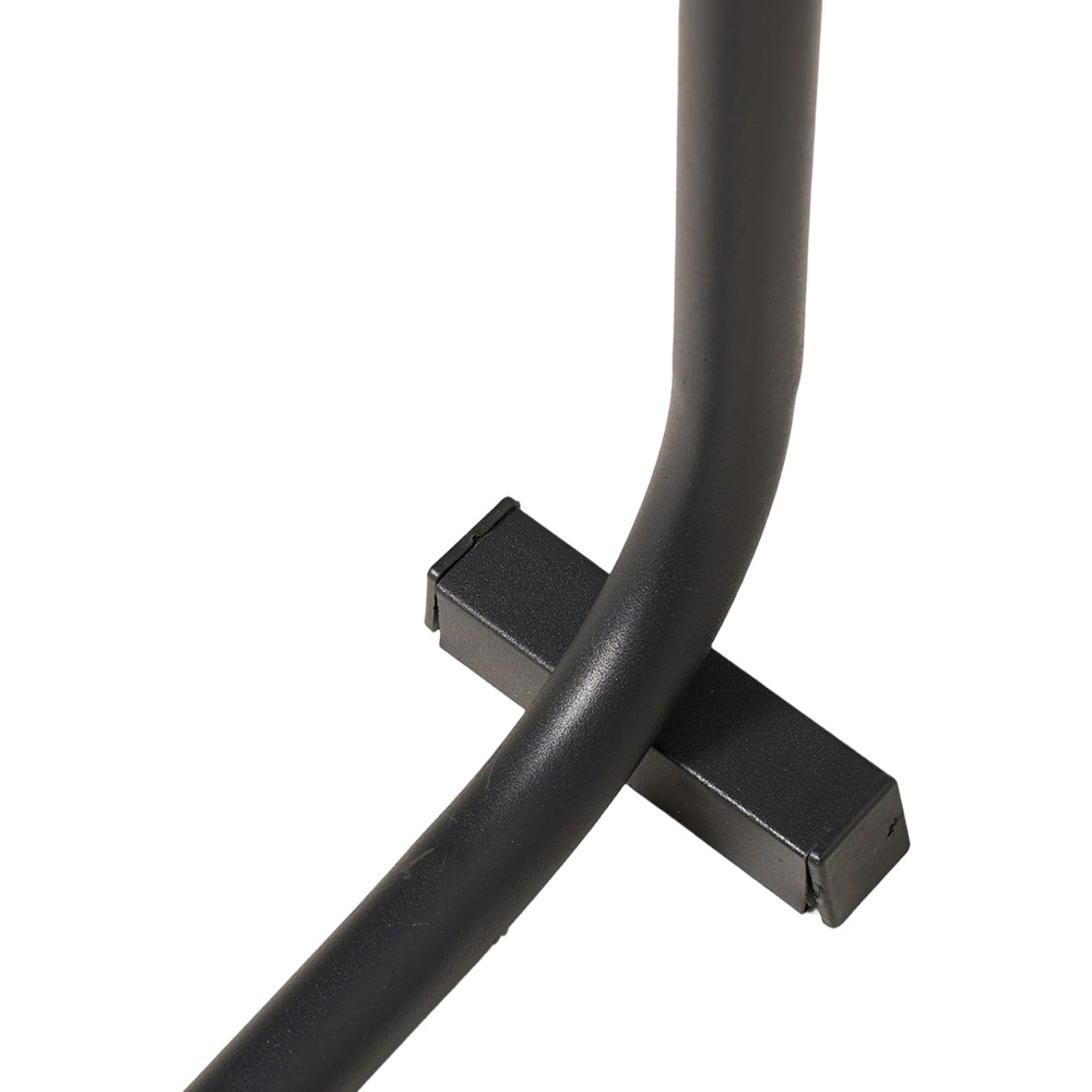 Living and Home Black Marble Effect C-Shape Side Table Image 6