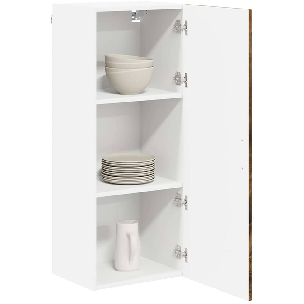 vidaXL Single Door Smoked Oak Kitchen Wall Cabinet Image 3