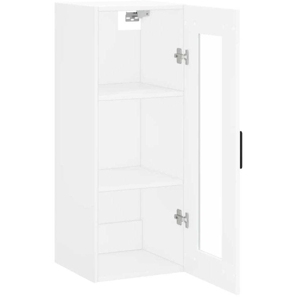 vidaXL Single Glass Door White Wall Mounted Cabinet Image 6