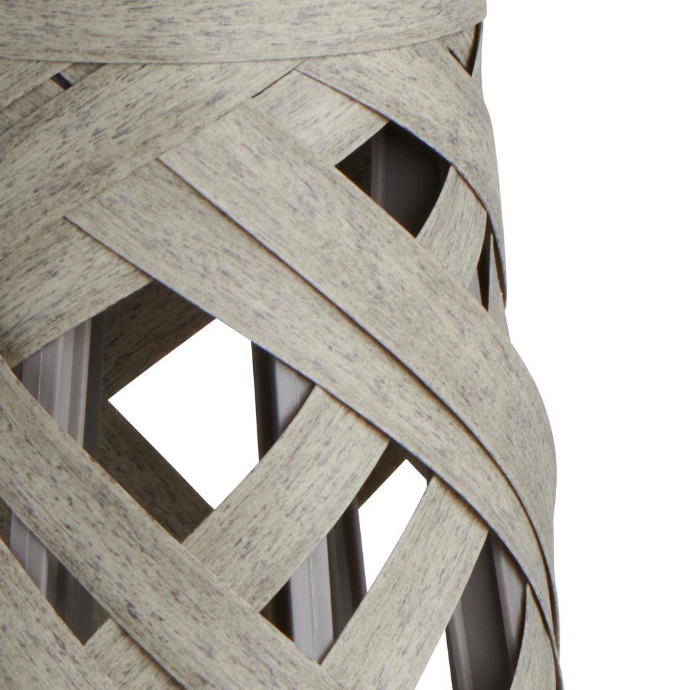 Wilko Garden Yellow Solar Wicker Effect Floor Lantern Wilko