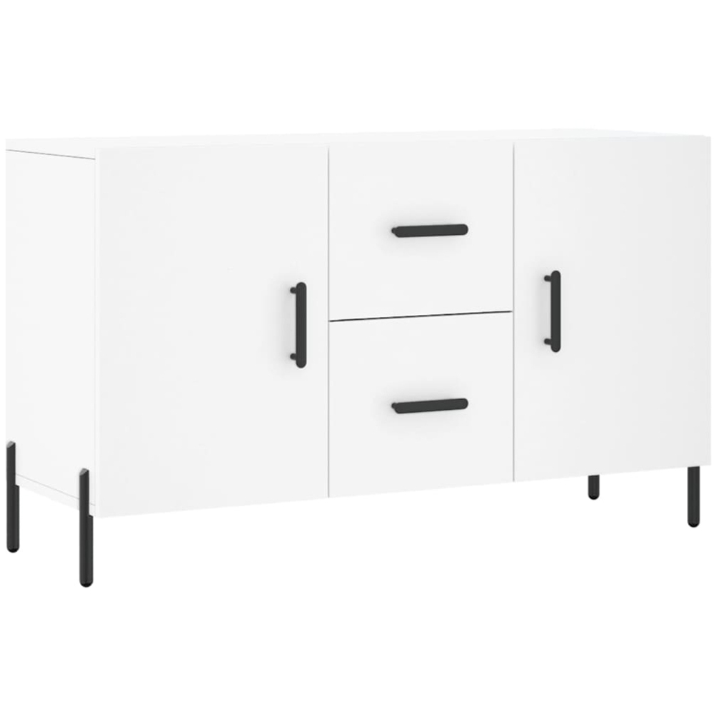 vidaXL 2 Door 2 Drawer White Wide Sideboard Image 2