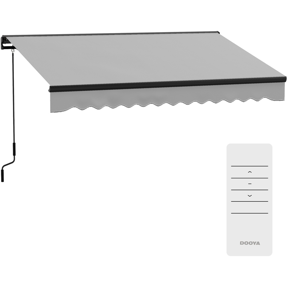Outsunny Light Grey Electric Retractable Awning with Remote 3 x 2m Image 2