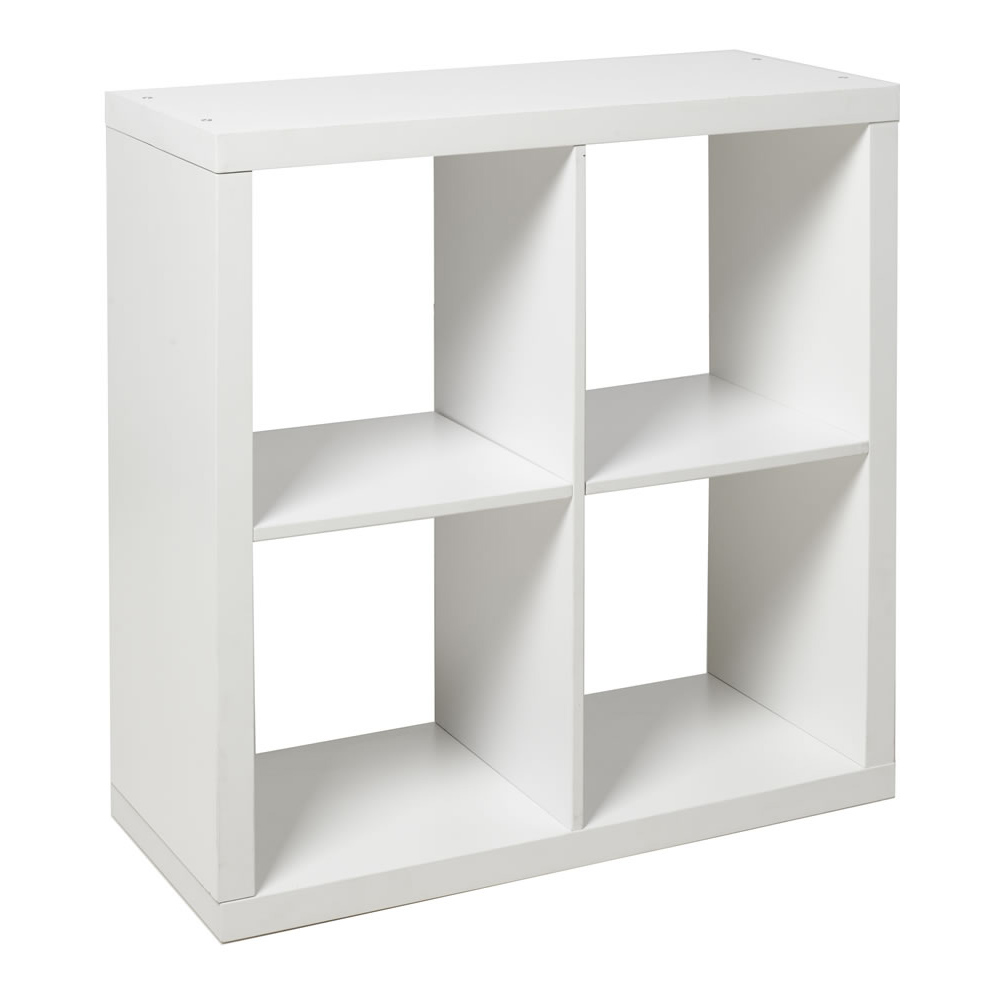 Wilko Oslo 4 Cube White Storage Bookshelf Image 3