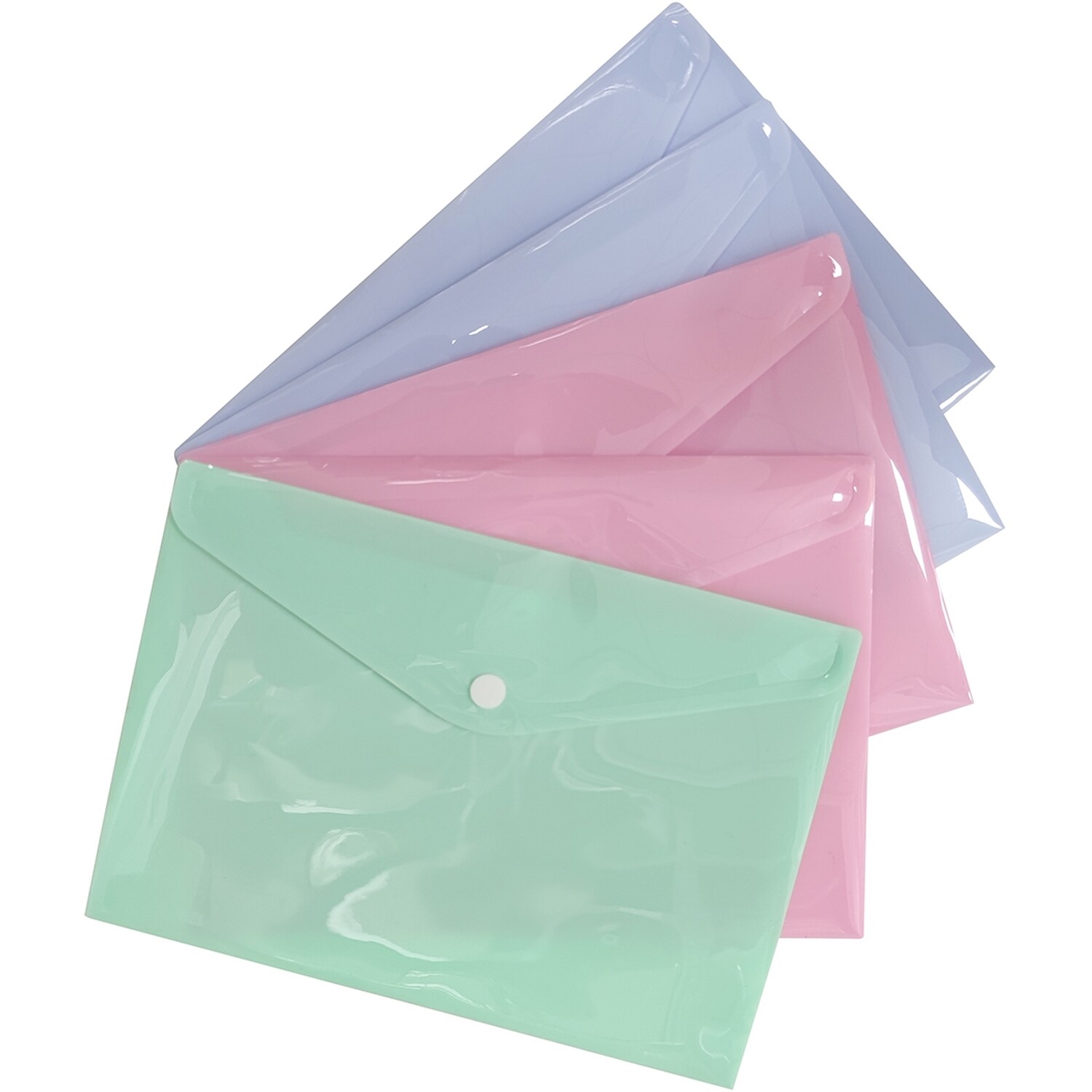 Pack of 5 Pastel A5 Document Wallets Image 1