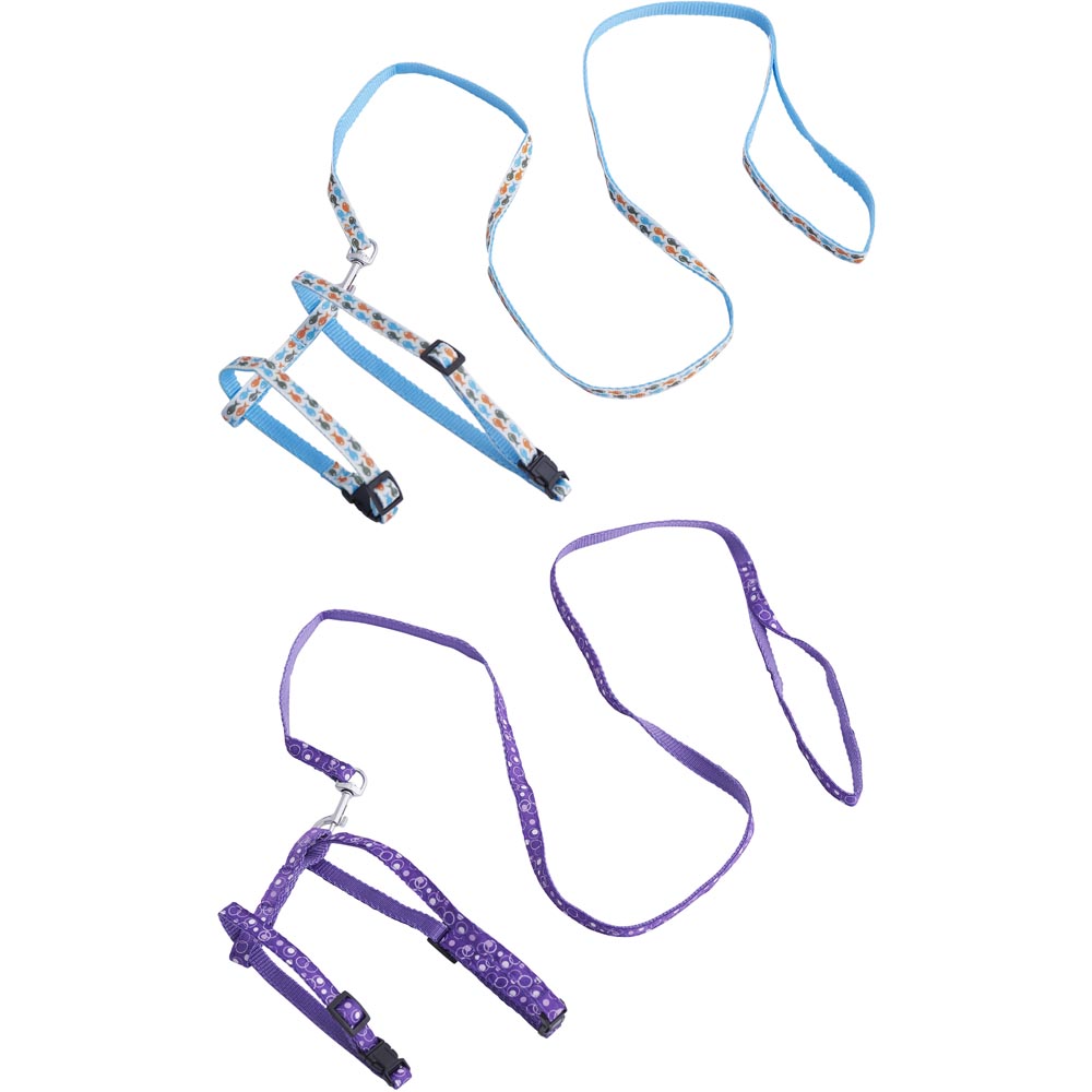 Single Wilko Medium Cat Harness and Lead in Assorted styles Image 1