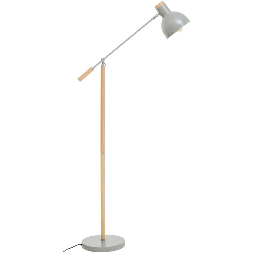 Premier Housewares Matte Grey Floor Lamp Image 1