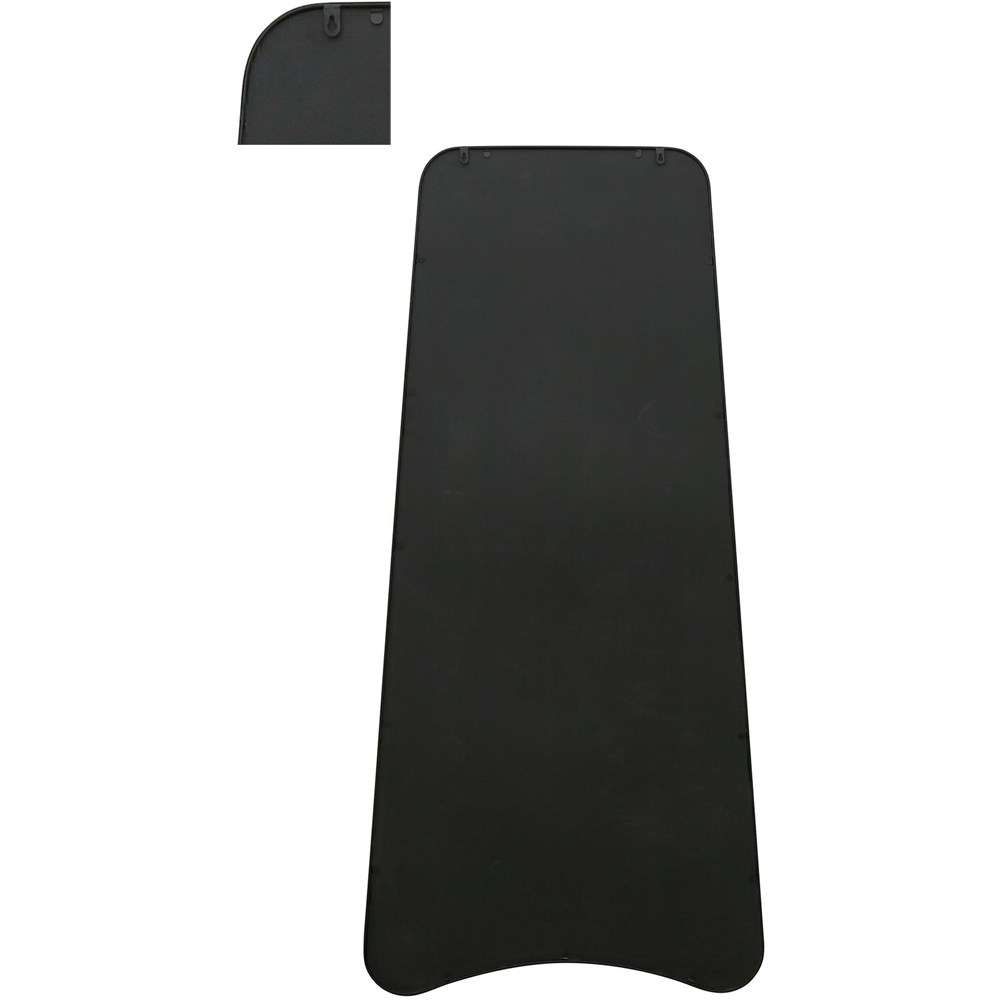 MirrorOutlet The Coartans Black Metal Trapezoid Wall Mirror 180 x 85cm Image 4