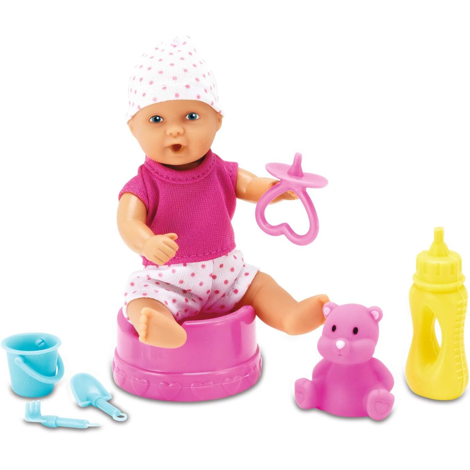 Mini New Born Baby Pram Set - Pink Image 2