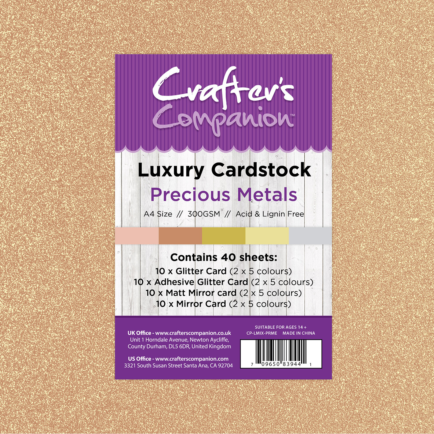 Crafter's Companion Luxury Cardstock Precious Metals Image 2