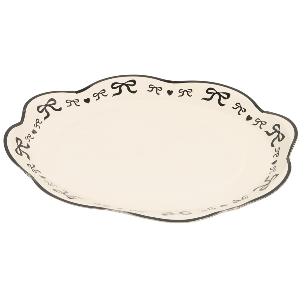 Pack of 4 Bow Paper Platters Image 3