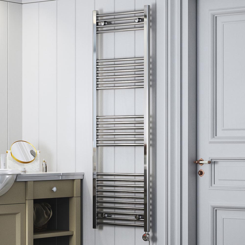 Terma Leo E 1364BTU Chrome Electric Variable Temperature Towel Rail 1600 x 500mm Image 2