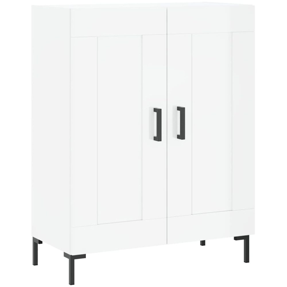 vidaXL 2 Door High Gloss White Sideboard Image 2