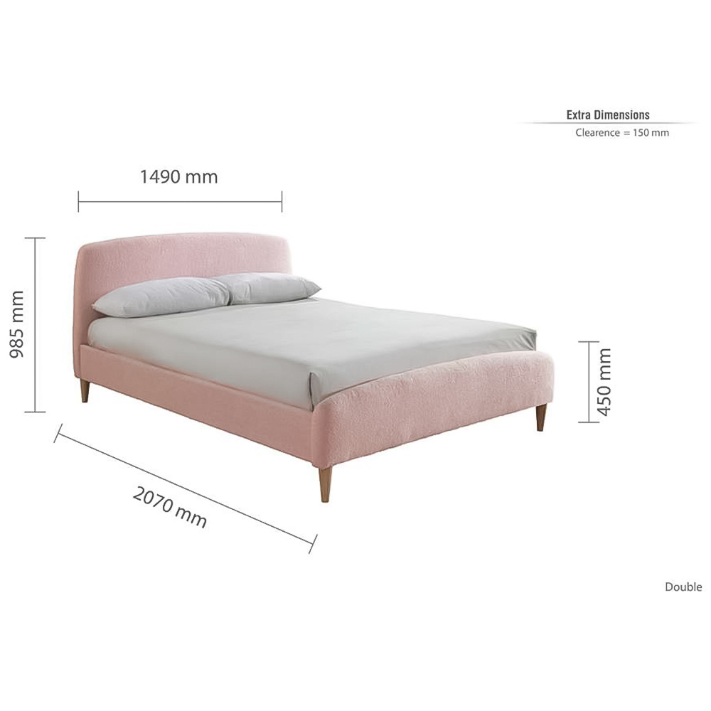 Otley Double Pink Bed Image 9