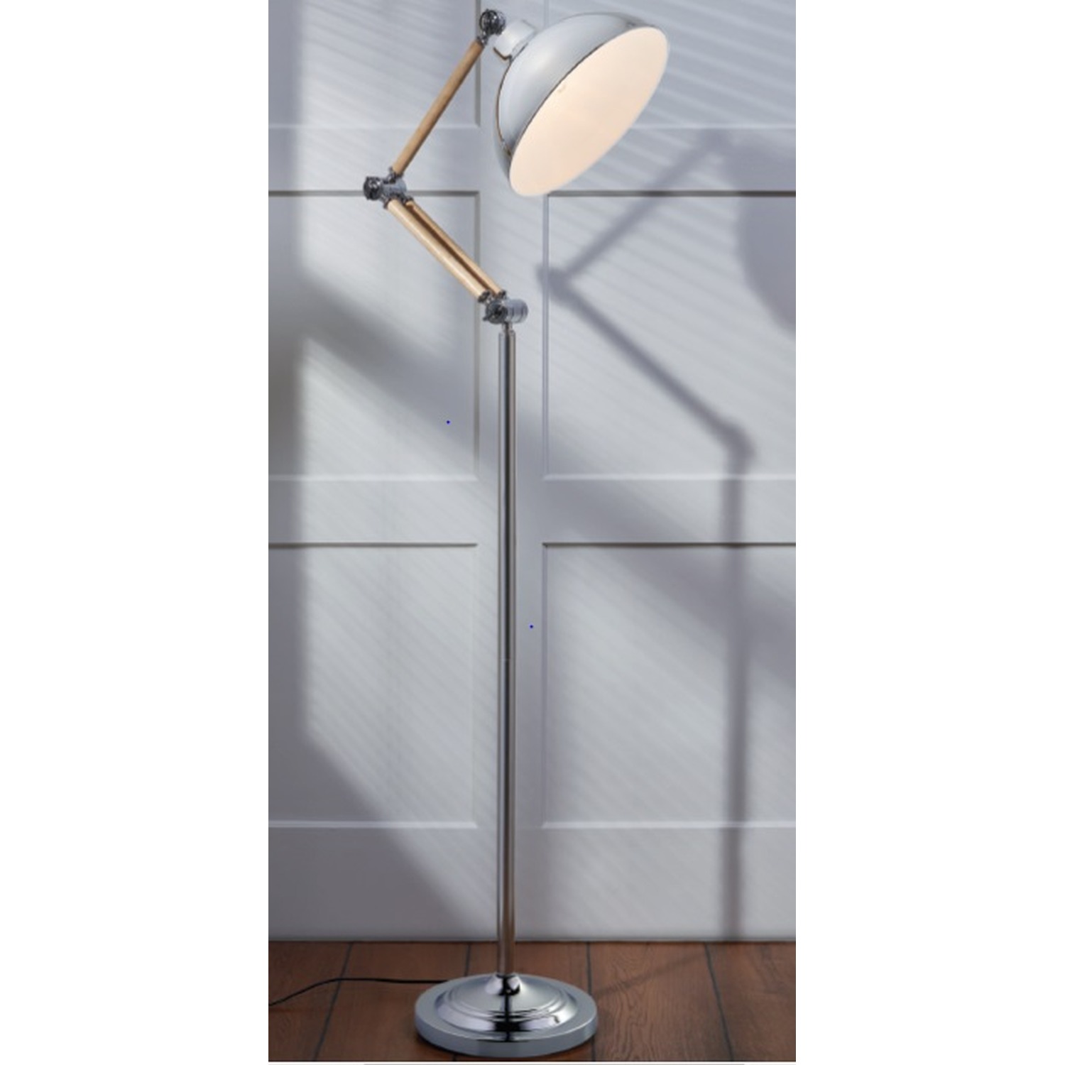Holme Silver Angled Floor Lamp Image 2