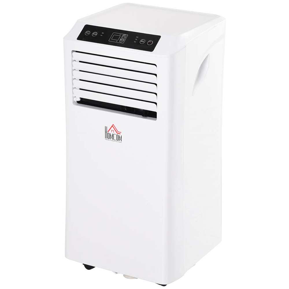 HOMCOM White and Chrome 4 in 1 Mobile Air Conditioner Image 1