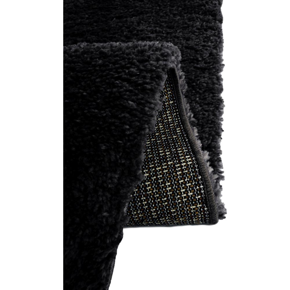 Homemaker Black Snug Plain Shaggy Rug 60 x 200cm Image 3