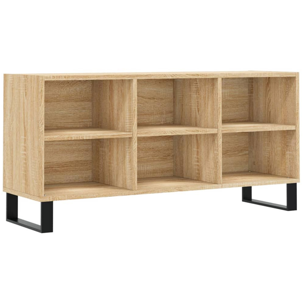 vidaXL 6 Shelf Sonoma Oak TV Cabinet Image 2