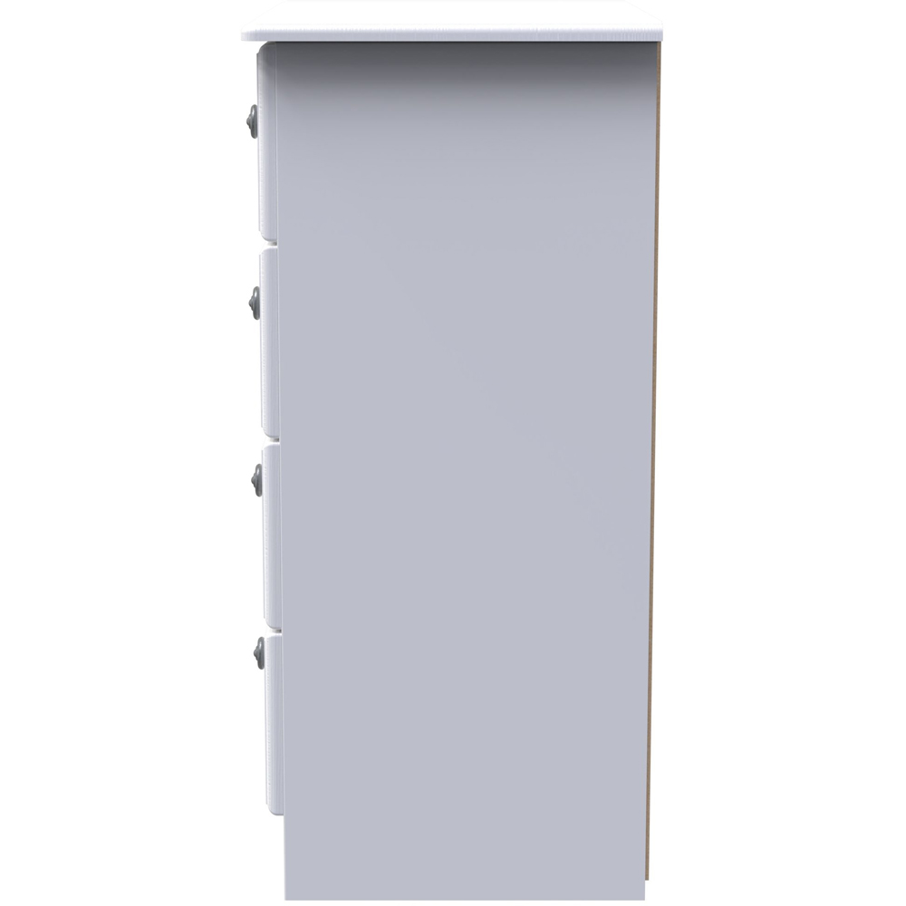 Crowndale Pembroke 4 Drawer Matt White Midi Chest of Drawers Ready Assembled Image 4