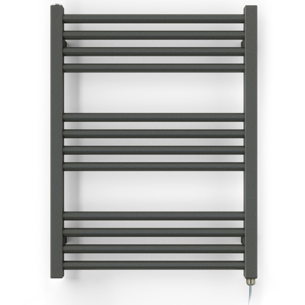 Terma Fiona E Sparkling Grey Electric Towel Rail 660 x 500mm Image 3