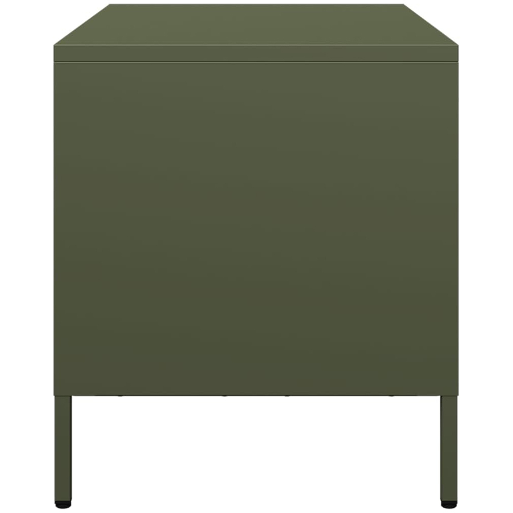 vidaXL 2 Drawer Olive Green Cold-Rolled Steel TV Cabinet Image 6