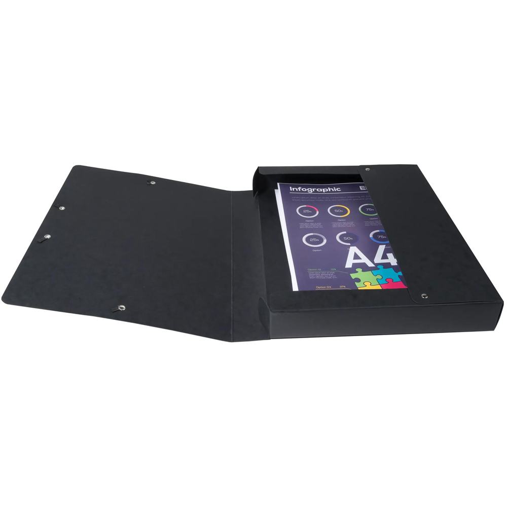 Exacompta A4 Black Pressboard Box File 8 Pack Image 3
