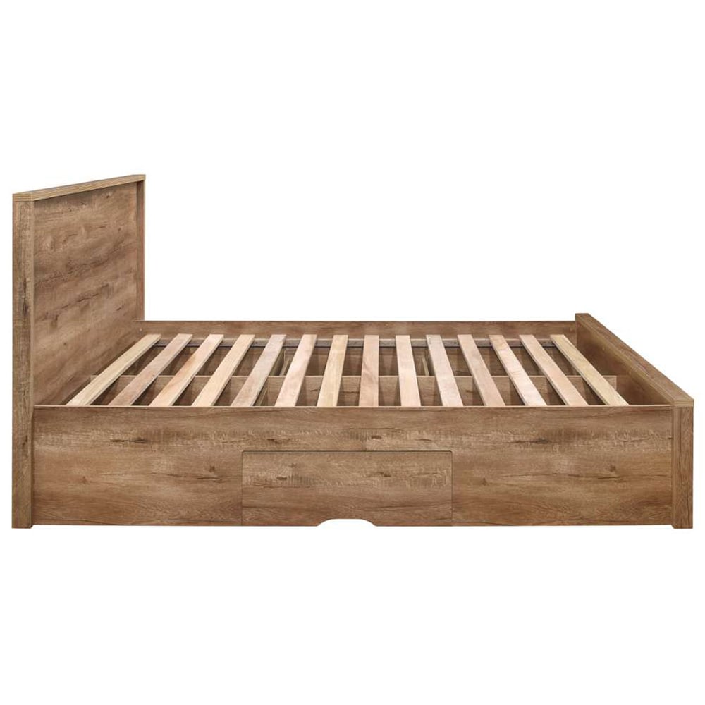 Stockwell King Size Brown 2 Drawer Bed Image 4